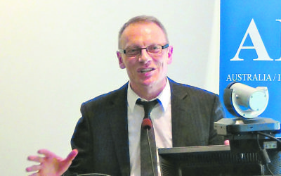 Alan Johnson at an AIJAC briefing last week.