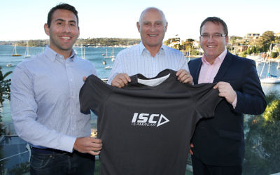 New Maccabi Uniforms. Jason Schulman, Barry Smorgon, Brett Corrick.