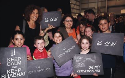 Havdalah celebrations at last year's Shabbat Project. Photo: Ingrid Shakenovsky