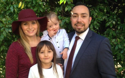 Tzuri Avila (right) and his family.