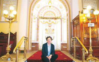 Melbourne Jewish Comedy Festival creative director Justine Sless at East Melbourne Hebrew Congregation. Photo: Peter Haskin