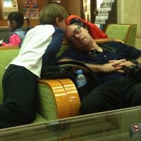 Renee Schneider entered this photo taken in Tokyo of little Jamie kissing David Schneider.