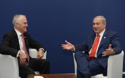 Malcolm Turnbull (left) and Benjamin Netanyahu. Photo: Amos Ben Gershom/GPO