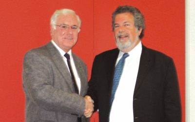 William Szekely (right) with his predecessor as president of the NSWCCJ, Father Joseph Sobb. William Szekely (right) with his predecessor as president of the NSWCCJ, Father Joseph Sobb.