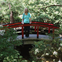 Adrian Gunzburg entered this photo of his wife Lynda at the Butchart Gardens, Victoria, British Columbia, Canada.