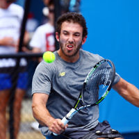 27-1-16. Australian Open 2016. Adam Kellerman v Gustavo Fernandez. Mens Wheel chair. Photo: Peter Haskin