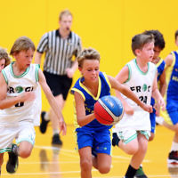 13-2-16. Maccabi Junior Basketball. Maccabi U 12 Spurs def Chadstone Frogs 19-16. Photo: Peter Haskin