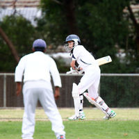 13-3-16. Maccabi U 15 cricket grand final day 1 at Pinewood Oval. Photo: Peter Haskin 13-3-16. Maccabi U 15 cricket grand final day 1 at Pinewood Oval. Photo: Peter Haskin