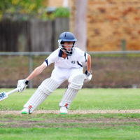 13-3-16. Maccabi U 15 cricket grand final day 1 at Pinewood Oval. Photo: Peter Haskin 13-3-16. Maccabi U 15 cricket grand final day 1 at Pinewood Oval. Photo: Peter Haskin