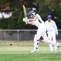 13-3-16. Maccabi U 15 cricket grand final day 1 at Pinewood Oval. Photo: Peter Haskin 13-3-16. Maccabi U 15 cricket grand final day 1 at Pinewood Oval. Photo: Peter Haskin