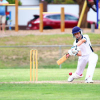 13-3-16. Maccabi U 15 cricket grand final day 1 at Pinewood Oval. Photo: Peter Haskin 13-3-16. Maccabi U 15 cricket grand final day 1 at Pinewood Oval. Photo: Peter Haskin