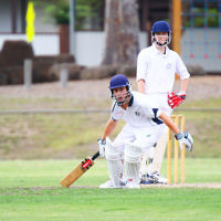 13-3-16. Maccabi U 15 cricket grand final day 1 at Pinewood Oval. Photo: Peter Haskin 13-3-16. Maccabi U 15 cricket grand final day 1 at Pinewood Oval. Photo: Peter Haskin