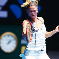 18-1-16. Australian Open 2016. Womens singles round 1. Serena Williams def Camila Giorgi 6-4 7-5. Photo: Peter Haskin