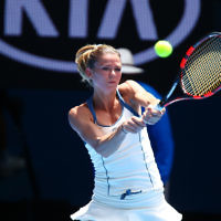 18-1-16. Australian Open 2016. Womens singles round 1. Serena Williams def Camila Giorgi 6-4 7-5. Photo: Peter Haskin