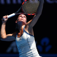 18-1-16. Australian Open 2016. Womens singles round 1. Serena Williams def Camila Giorgi 6-4 7-5. Photo: Peter Haskin