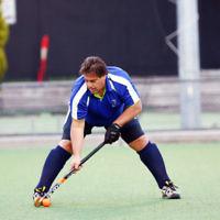 29-2-16. Maccabi Hockey veterans defeated Power House 3-2 in the 2015/16 Summer season grand final. Gavin Sekler. Photo: Peter Haskin 29-2-16. Maccabi Hockey veterans defeated Power House 3-2 in the 2015/16 Summer season grand final. Gavin Sekler. Photo: Peter Haskin
