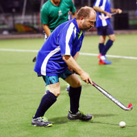 29-2-16. Maccabi Hockey veterans defeated Power House 3-2 in the Summer season grand final. Peter Rubinstein. Photo: Peter Haskin 29-2-16. Maccabi Hockey veterans defeated Power House 3-2 in the Summer season grand final. Peter Rubinstein. Photo: Peter Haskin