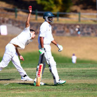 6-3-16. Maccabi Cricket Second XI fielding during their semi final win over South Yarra at Como Park.  Photo: Peter Haskin