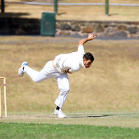 6-3-16. Maccabi Cricket Second XI fielding during their semi final win over South Yarra at Como Park.  Photo: Peter Haskin