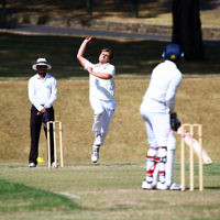 6-3-16. Maccabi Cricket Second XI fielding during their semi final win over South Yarra at Como Park.  Photo: Peter Haskin