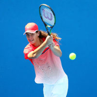 24-1-16. Australian Open 2016. Day 7. Junior boys singles round 1. Tao Mu (CHN) defeats Yshai Oliel (ISR)	4-6 6-3 7-5 . Photo: Peter Haskin