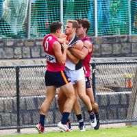 9-4-16. VAFA. Round one, 2016 Premier B season. AJAX defeated by Old Scotch. Photo: Peter Haskin