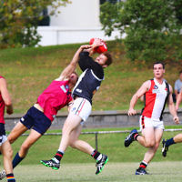 9-4-16. VAFA. Round one, 2016 Premier B season. AJAX defeated by Old Scotch. Photo: Peter Haskin
