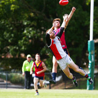 9-4-16. VAFA. Round one, 2016 Premier B season. AJAX defeated by Old Scotch. Photo: Peter Haskin