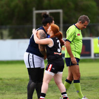 19-3-16. AJAX Jackettes practice match against Rosebud. Photo: Peter Haskin