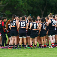 19-3-16. AJAX Jackettes practice match against Rosebud. Photo: Peter Haskin