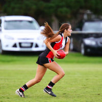 19-3-16. AJAX Jackettes practice match against Rosebud. Photo: Peter Haskin