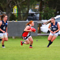 19-3-16. AJAX Jackettes practice match against Rosebud. Photo: Peter Haskin