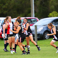 19-3-16. AJAX Jackettes practice match against Rosebud. Photo: Peter Haskin