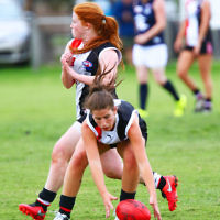 19-3-16. AJAX Jackettes practice match against Rosebud. Photo: Peter Haskin