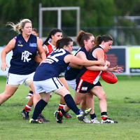 19-3-16. AJAX Jackettes practice match against Rosebud. Photo: Peter Haskin