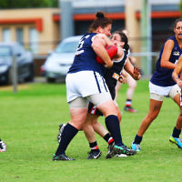 19-3-16. AJAX Jackettes practice match against Rosebud. Photo: Peter Haskin