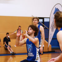 23-3-16. Bialik College Alumni v Year 12 volleyball match.  Photo: Peter Haskin
