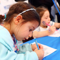 12-5-16. Yom Ha'atzmaut 2016. Celebrating Israel's 68th bithday at the Family Festival at Beth Weizmann. Photo: Peter Haskin