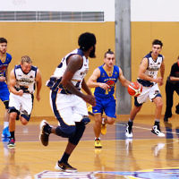 22-5-16. Maccabi Warriors lost to Pakenham Warriors 71 - 82 at Bialik Stadium. Adam Klas. Photo: Peter Haskin 22-5-16. Maccabi Warriors lost to Pakenham Warriors 71 - 82 at Bialik Stadium. Adam Klas. Photo: Peter Haskin