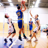 22-5-16. Maccabi Warriors lost to Pakenham Warriors 71 - 82 at Bialik Stadium. Daniel Drehspul. Photo: Peter Haskin 22-5-16. Maccabi Warriors lost to Pakenham Warriors 71 - 82 at Bialik Stadium. Daniel Drehspul. Photo: Peter Haskin