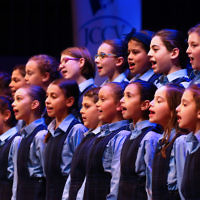 5-5-16. Yom Hashoah 2016. Beth Rivkah choir. Photo: Peter Haskin