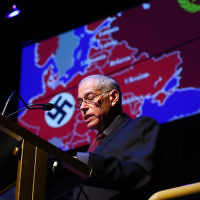 5-5-16. Yom Hashoah 2016. Narration by Michael Taft. Photo: Peter Haskin