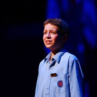 5-5-16. Yom Hashoah 2016. Ben Jason-Easton reciting "My Name is Yisrolik". Photo: Peter Haskin