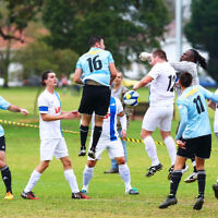 8-5-16. North Caulfield Maccabi Football Club (NCMFC) 4 def Penninsula Strikers 1. Caulfield Park. Photo: Peter Haskin