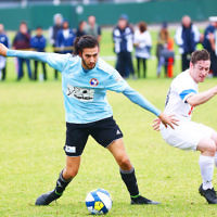 8-5-16. North Caulfield Maccabi Football Club (NCMFC) 4 def Penninsula Strikers 1. Caulfield Park. Daniel Sacks. Photo: Peter Haskin