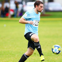 8-5-16. North Caulfield Maccabi Football Club (NCMFC) 4 def Penninsula Strikers 1. Caulfield Park. Tal Marom. Photo: Peter Haskin