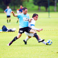 8-5-16. North Caulfield Maccabi Football Club (NCMFC) 4 def Penninsula Strikers 1. Caulfield Park. Photo: Peter Haskin