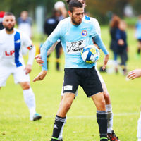 8-5-16. North Caulfield Maccabi Football Club (NCMFC) 4 def Penninsula Strikers 1. Caulfield Park. Daniel Sacks. Photo: Peter Haskin