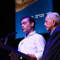 10-5-167. Yom Hazikaron commemoration 2016. Robert Blackwood Hall, Monash University. Photo: Peter Haskin