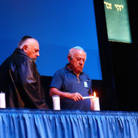 10-5-167. Yom Hazikaron commemoration 2016. Robert Blackwood Hall, Monash University. Photo: Peter Haskin
